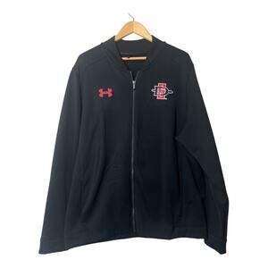 San Deigo State Aztec Under Armour Full Zip Black  Jacket Mens 2XL  XXL SDSU